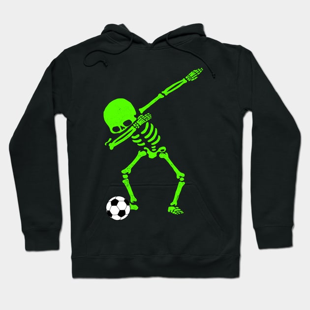 Halloween Dabbing Skeleton Soccer Ball T-Shirt Skeleton Dab Hoodie by vo_maria